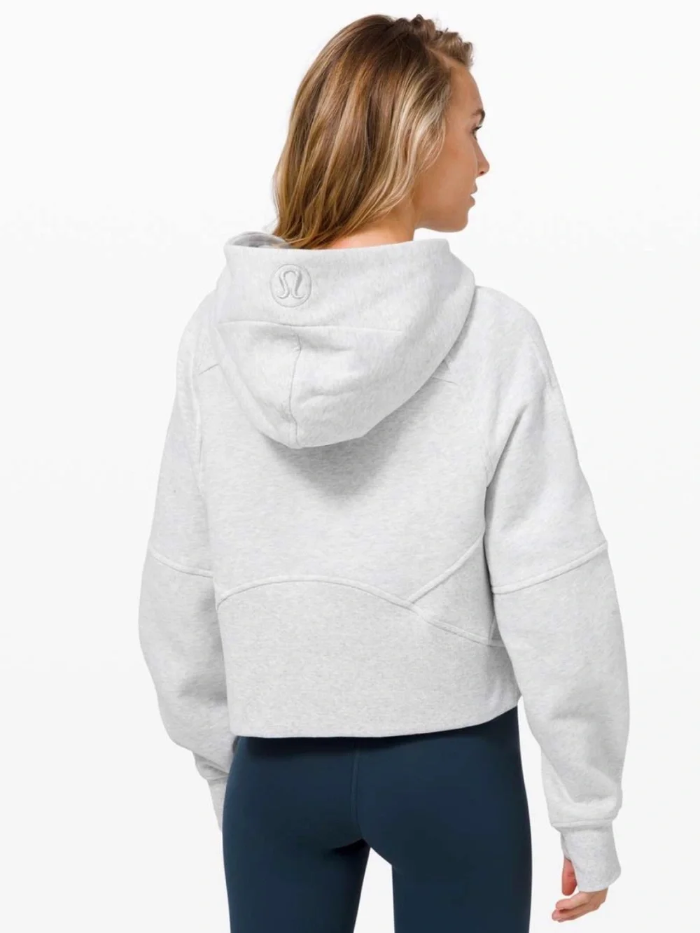 Lululemon Scuba Oversized Half-Zip Hoodie Heathered Core Ultra Light Grey XS/S